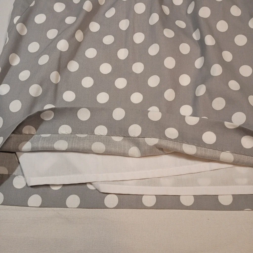 Kelly's Kids Polka Dot A-line Dress Girls 7/8 Grey Lined Pockets Sleeveless‎